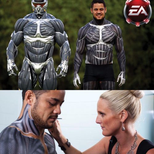 Bodypainting EA Games Jarryd Hayne