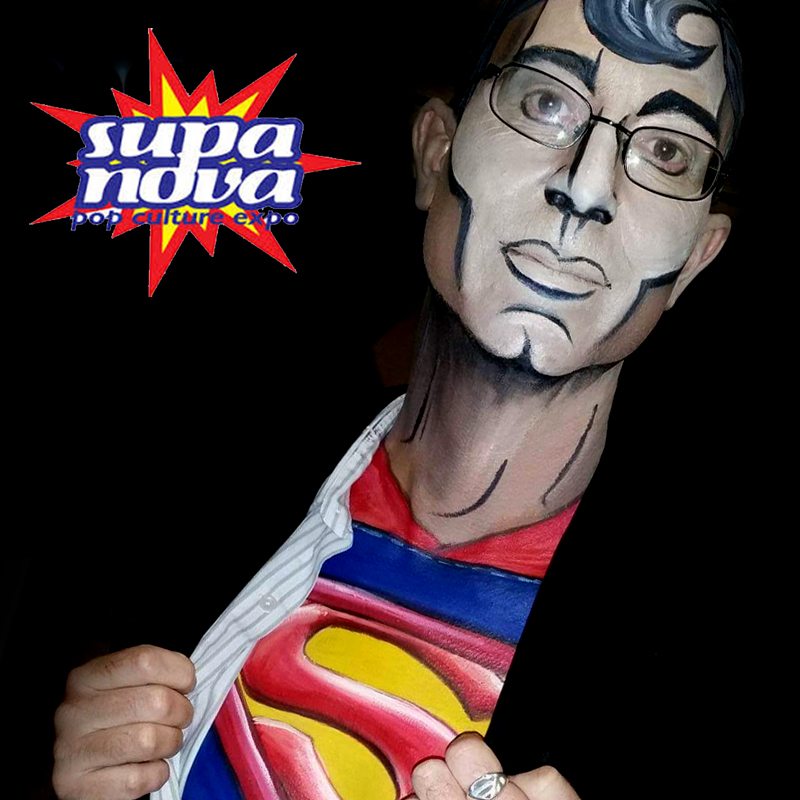 Bodypainting Supanova Pop Art Superman