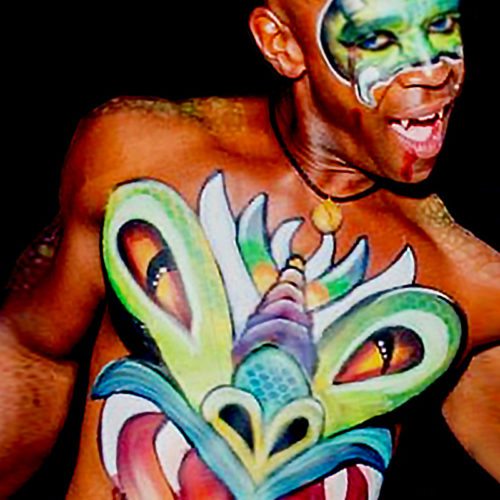 Face body painting Halloween Vibrant Monster