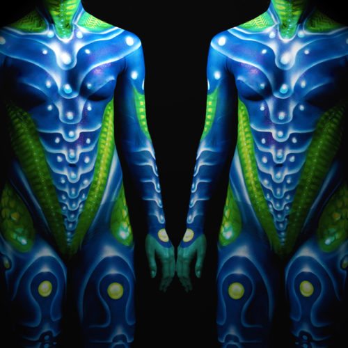 Body painting alien