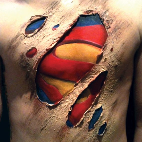 Special FX makeup bodypainting superman