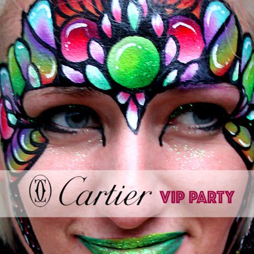 Face painting Cartier VIP Christmas Party
